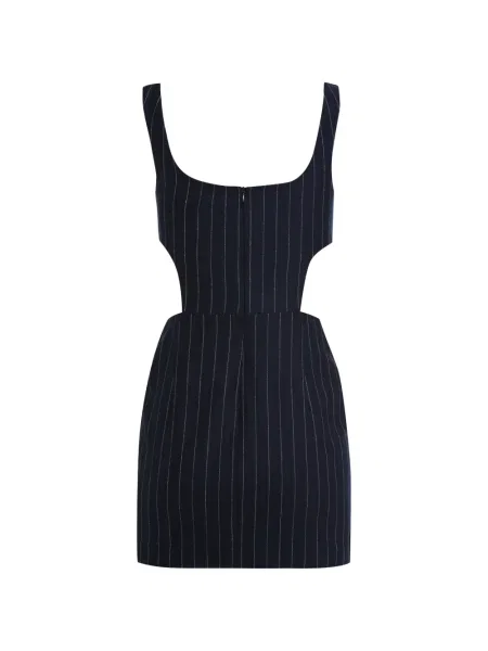 Rochie mini Zeynep Arcay cu dungi de costum albastru