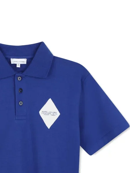 Koszulka polo dziecięca Marc Jacobs niebieska
