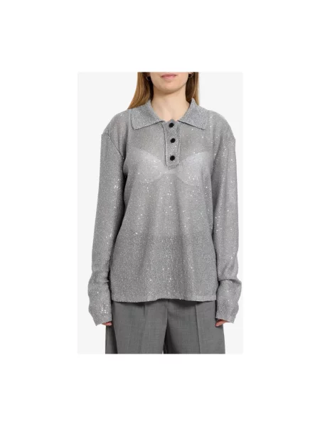 Bluzka Msgm z cekinami szara