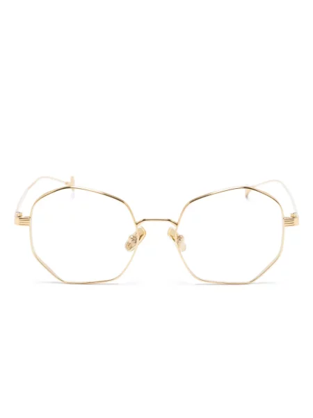 Ochelari de soare Eyepetizer cu imprimeu geometric auriu