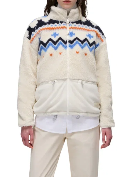 Pulover Napapijri cu imprimeu geometric albastru