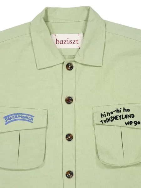 Cămașă Baziszt cu broderie verde