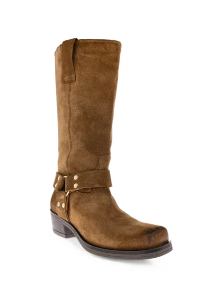 Botine Posa din piele de căprioară maro
