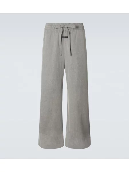 Pantaloni de trening Fear Of God de lână gri