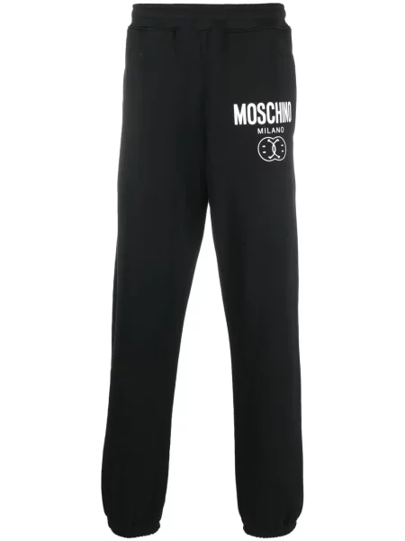 Pantaloni Moschino cu imagine alergare negru