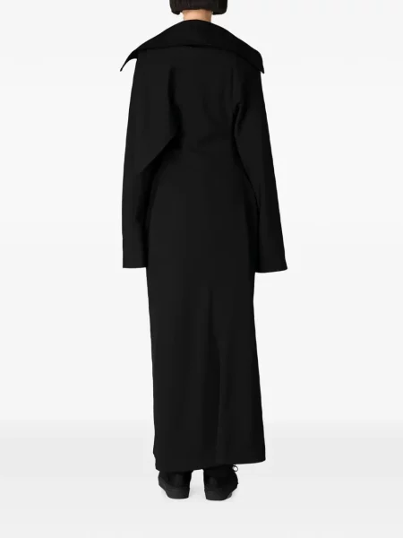 Двуредно палто Yohji Yamamoto черно