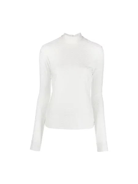 Sweter z golfem Karl Lagerfeld biały