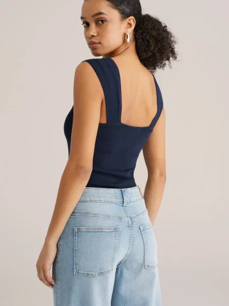 Top We Fashion albastru