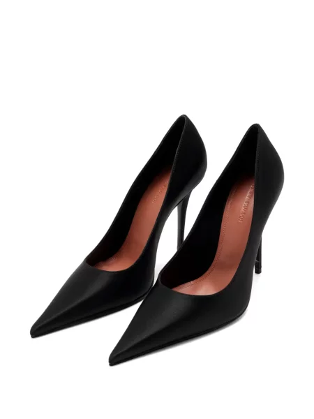 Pantofi cu toc Amina Muaddi din satin negru