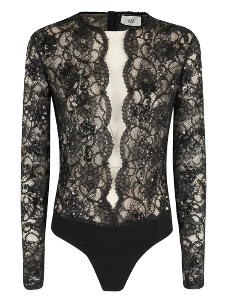 Body Nissa din dantelă negru