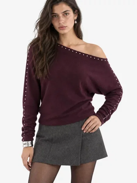 Busem Bluza Blusen burgund