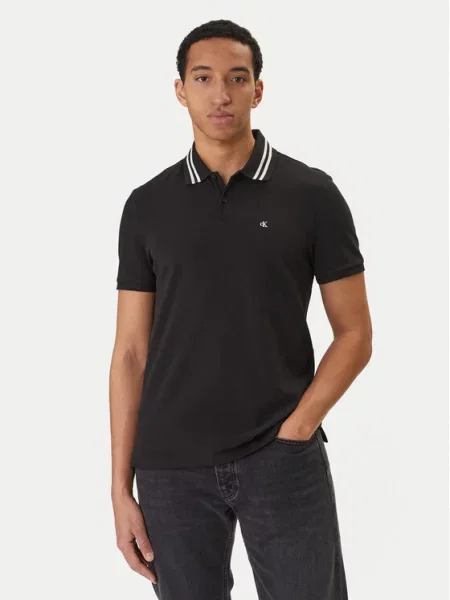 Polokošile Calvin Klein Jeans černé