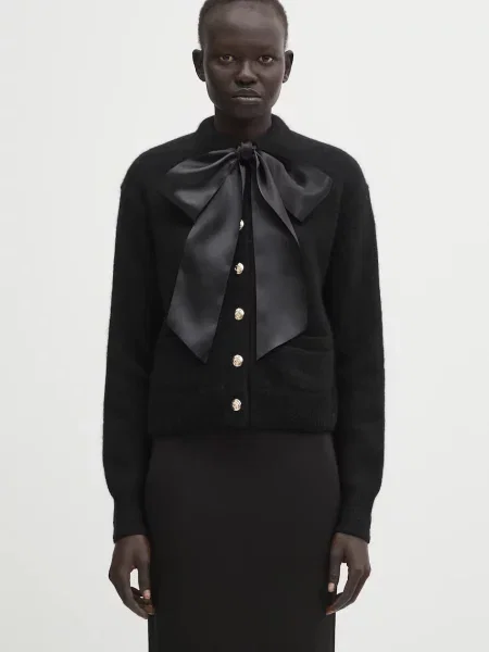 Anine Bing cardigan din amestec de lână rhodes negru