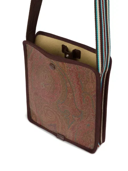 Geantă Etro cu model paisley maro