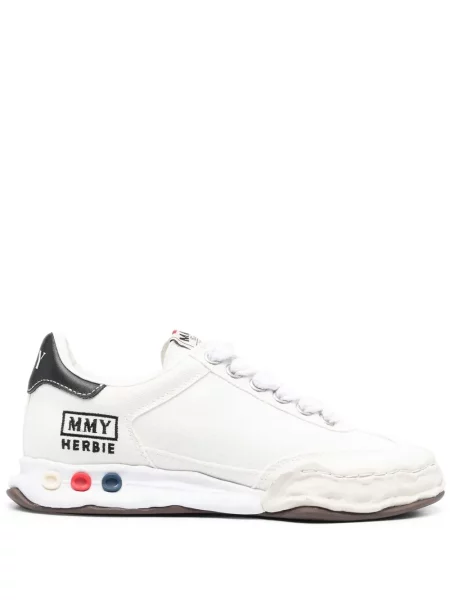 Sneakerși Maison Mihara Yasuhiro cu șireturi cu imagine din dantelă alb