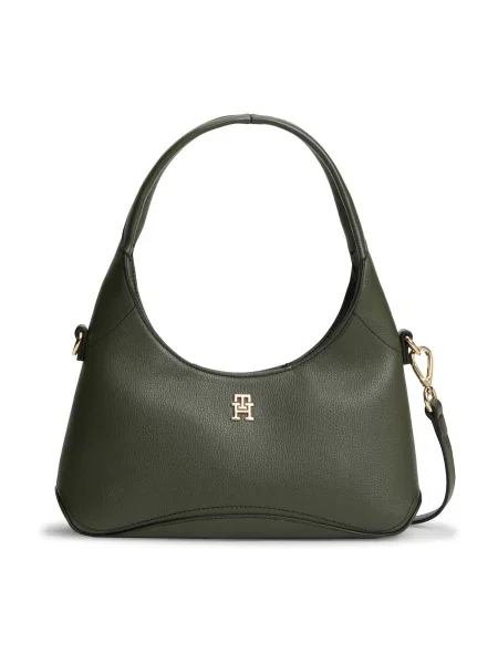 Kabelka Tommy Hilfiger Th Everyday Mini Hobo Tmavo zelená