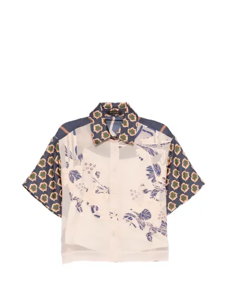 Cămașă Biyan cu model floral albastru