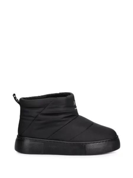 Matlasat botine Armani Exchange cu imagine negru