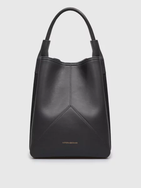 Кожаная сумка Victoria Beckham серая