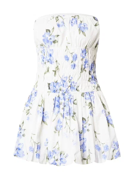 HOLLISTER Rochie de vară albastru / verde pastel / verde închis alb