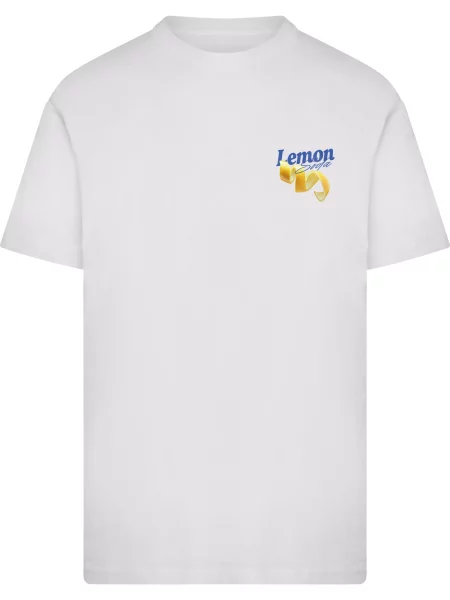Mister Tee Tricou Lemon Soda albastru / galben / galben curry alb