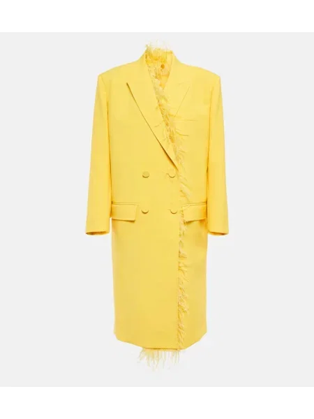 Palton Valentino de lână galben