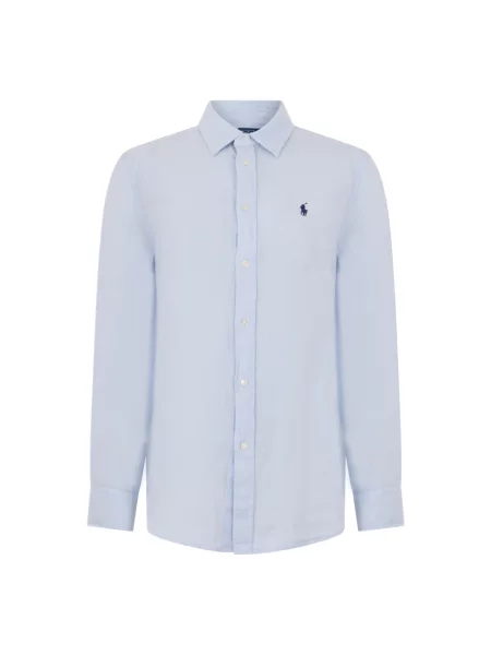 Polo Ralph Lauren Bluzki i koszule Kobieta S Len Koszula Oxford niebieski