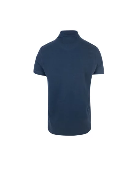 Barbour Koszulka Polo Z Piki blau granatowa