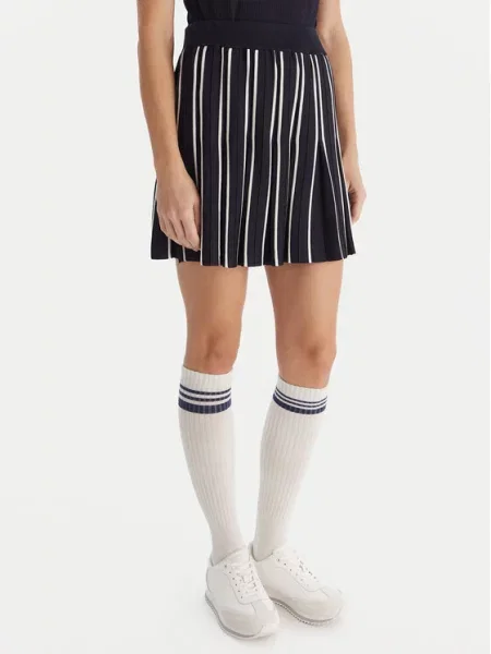 Guess spódnica niebieski mini rozkloszowana czarna