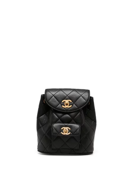 Prošívaný diamant batoh Chanel Pre-owned černý