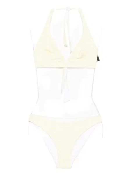 Bikini Fisico w grochy zielony