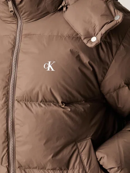 Calvin Klein Jeans пухено яке дамско кафяво