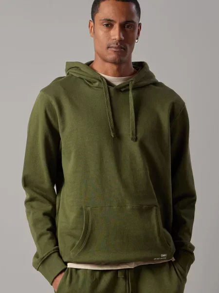 OWN Off With Nature Sweater majica Felpa Felpata con Cappuccio maslinasta