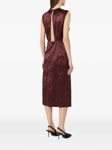 Rochie midi Max Mara de mătase roșu
