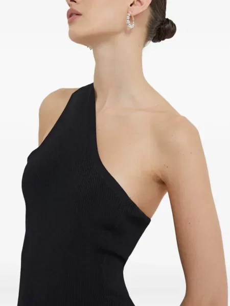 Rochie mini Iro cu un umăr gol de costum negru