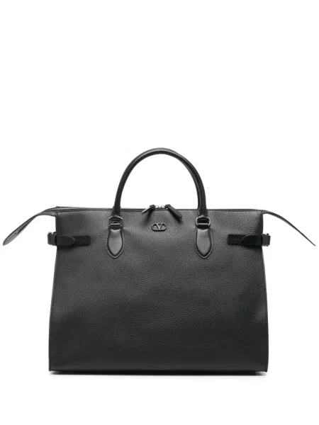 Geantă Valentino Garavani din piele negru