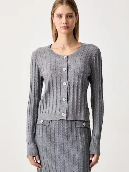 Gaudi cardigan pentru femei cu vâscoză gri