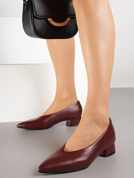 Pantofi cu Alinire bordo