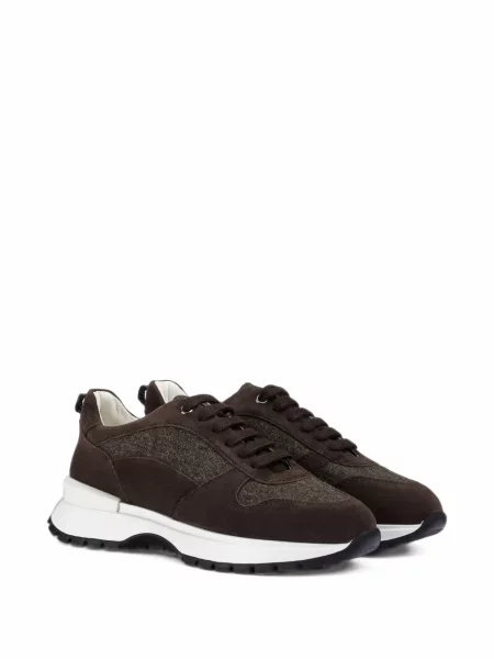 Sneakerși Doucal's din piele de căprioară maro