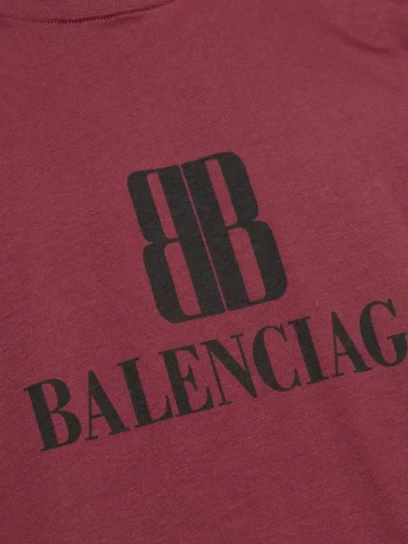 Тениска Balenciaga с принт червено