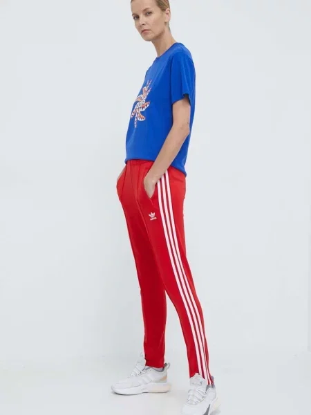 Donji dio trenirke adidas Originals SST Classic TP s aplikacijom crvena