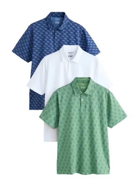 Next Tricou albastru deschis / albastru închis / verde alb