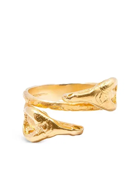 Inel Chronos cu imprimeu animal print auriu