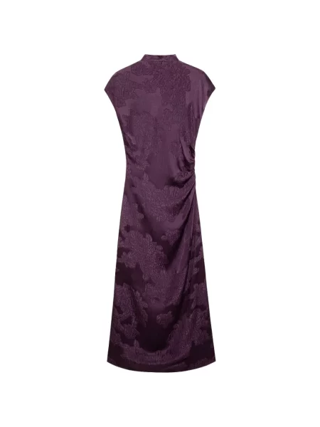 Rochie midi Shanghai Tang cu model floral violet