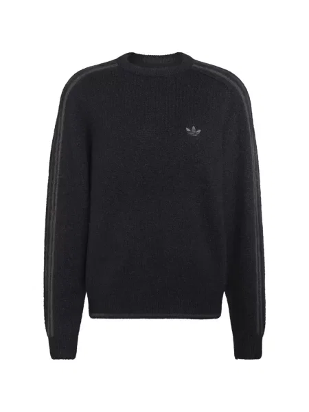 Pufos hanorac Adidas cu dungi negru