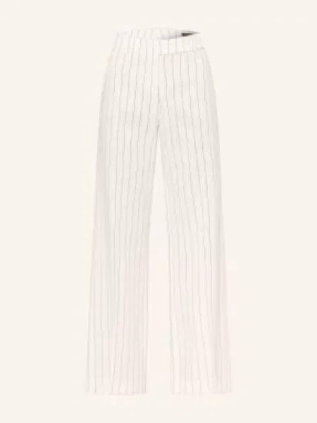 Windsor. Kalhoty Z Marlenu S Lnem režná / tmavě šedá