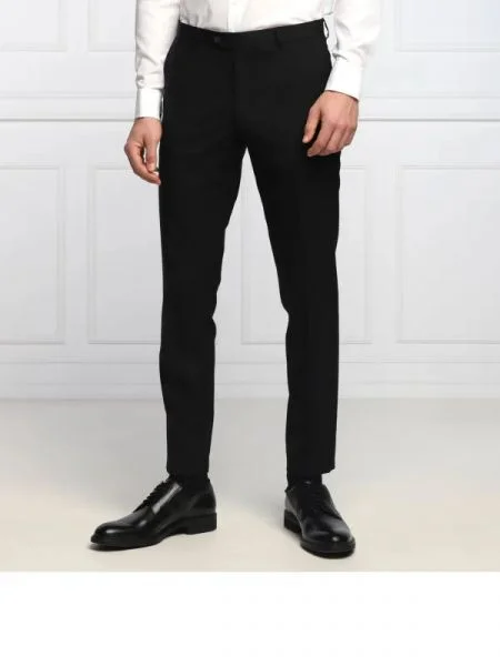 Oscar Jacobson De lână pantaloni Denz negru