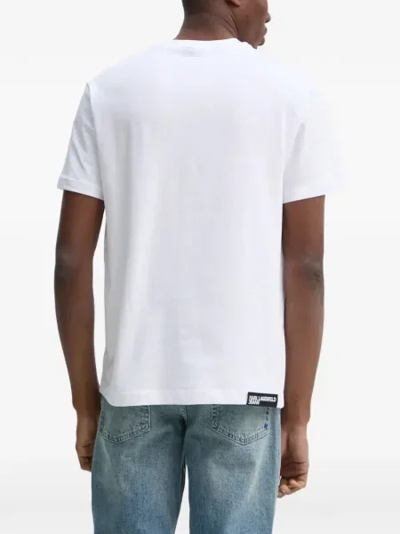 Μπλούζα Karl Lagerfeld Jeans με σχέδιο λευκό
