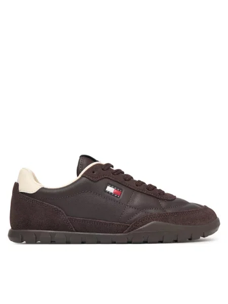 Tommy Jeans Sneakers Tj Low Leather Runner maro