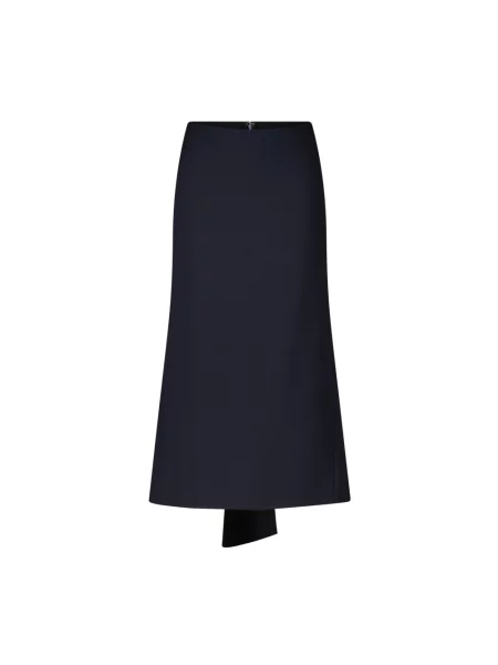 Spódnica midi Victoria Beckham do kolan niebieska